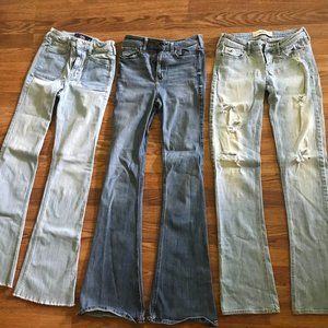 Hollister high rise flare jeans lot in size 26